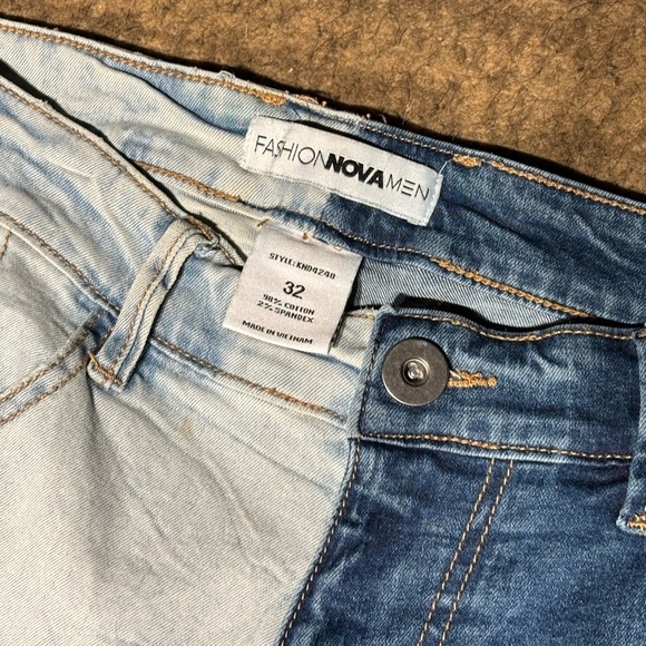 Fashion Nova Two-Tone Denim Jacket & Jeans Set – Men’s Medium - Picture 5 of 12